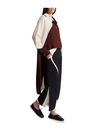 Pantaloni in twill di viscosa blu scuro ALBERTA FERRETTI | A031401511555